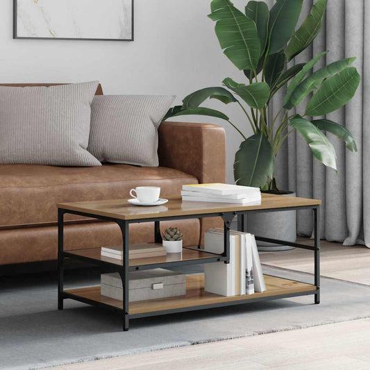 vidaXL Coffee Table Artisan Oak 90 x 49 x 40 cm Engineered Wood