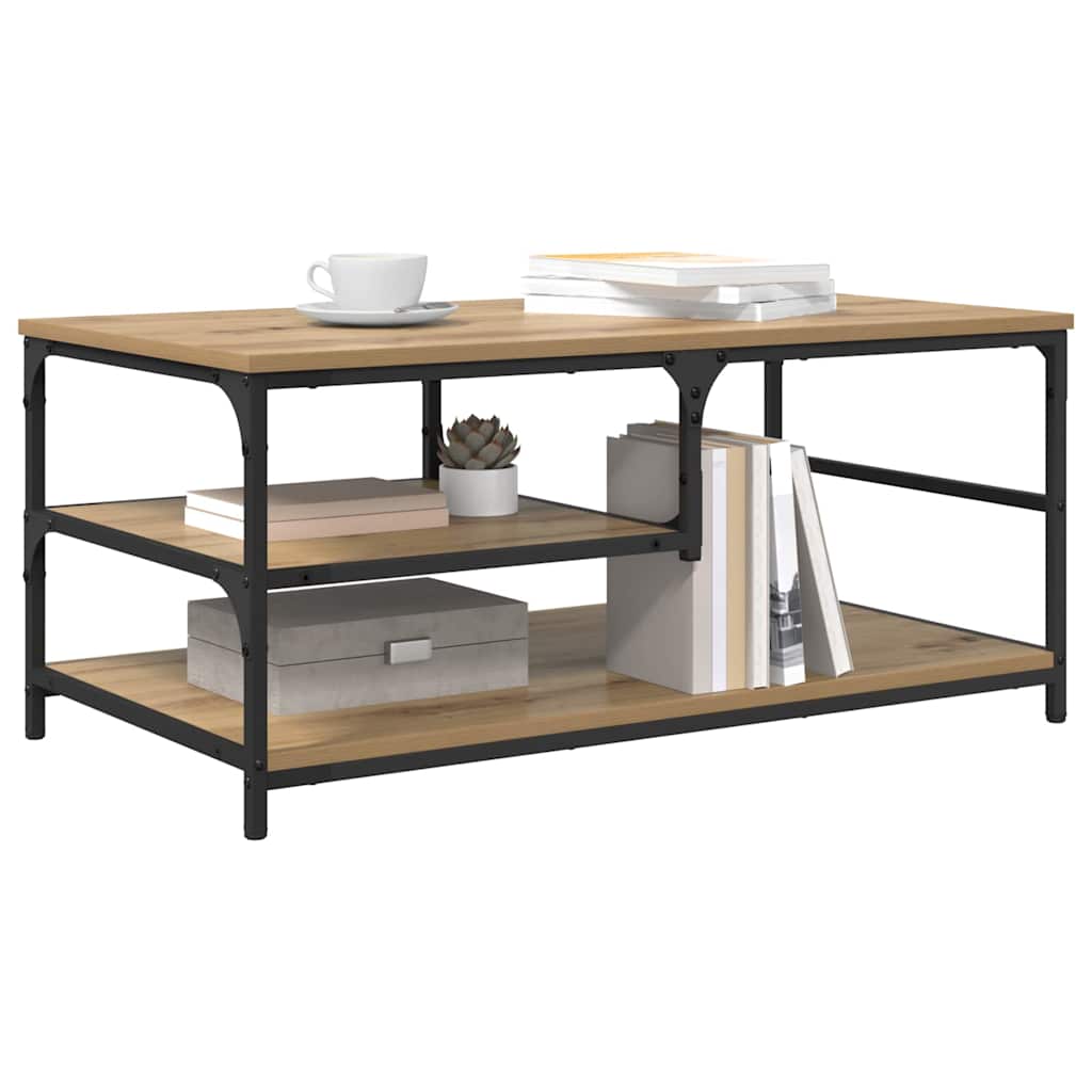 vidaXL Coffee Table Artisan Oak 90 x 49 x 40 cm Engineered Wood