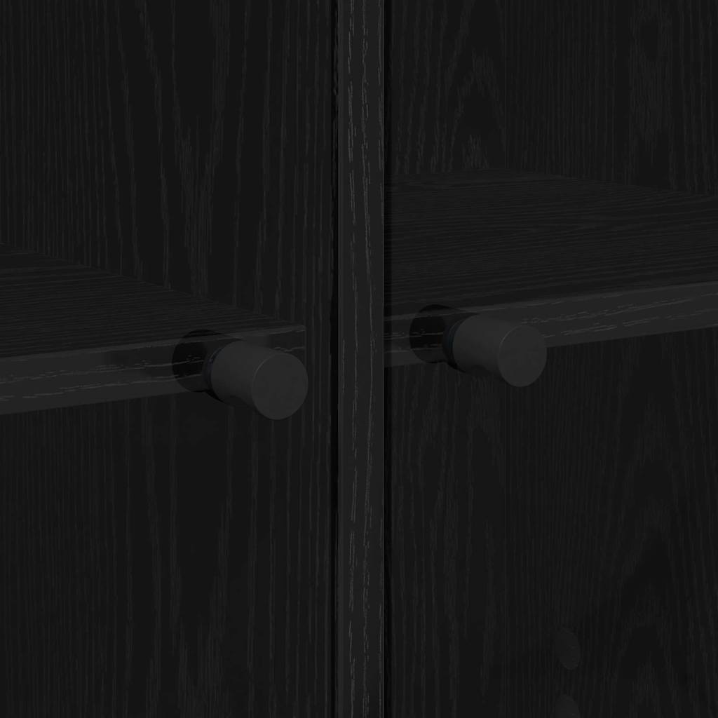 vidaXL Side Cabinet Black Oak 68 x 37 x 75.5 cm Engineered Wood