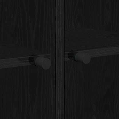 vidaXL Side Cabinet Black Oak 68 x 37 x 75.5 cm Engineered Wood