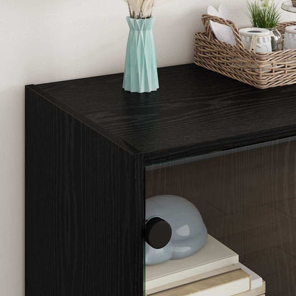 vidaXL Side Cabinet Black Oak 68 x 37 x 75.5 cm Engineered Wood