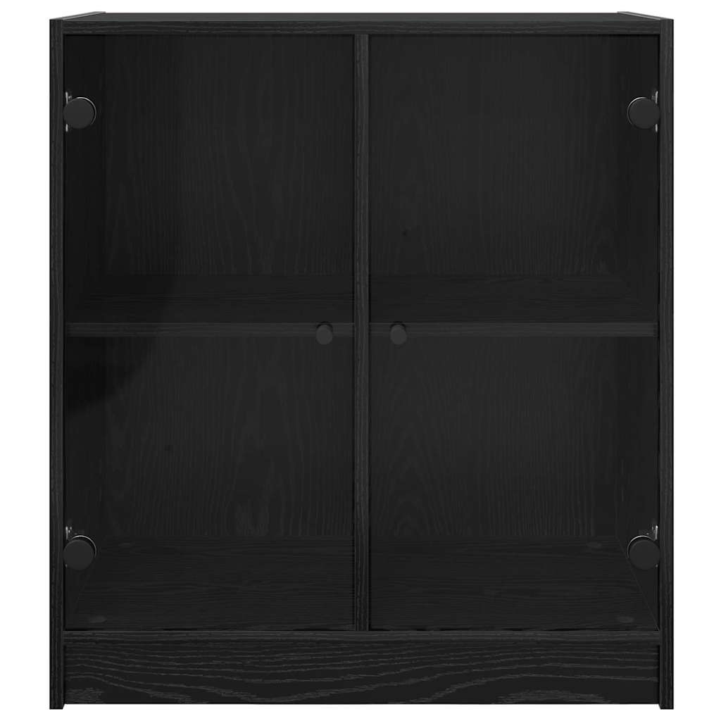 vidaXL Side Cabinet Black Oak 68 x 37 x 75.5 cm Engineered Wood