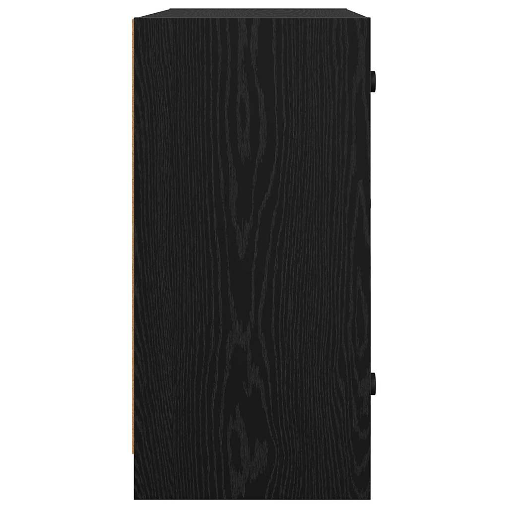 vidaXL Side Cabinet Black Oak 68 x 37 x 75.5 cm Engineered Wood