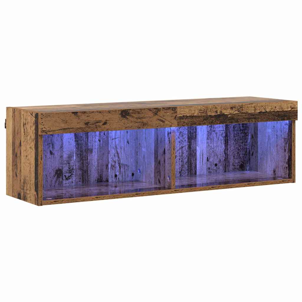 vidaXL TV Cabinet Set Old Wood 100 x 30 x 30 cm Engineered Wood