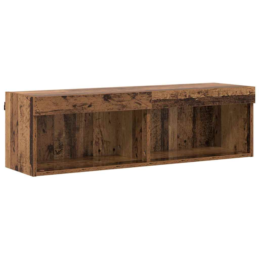 vidaXL TV Cabinet Set Old Wood 100 x 30 x 30 cm Engineered Wood