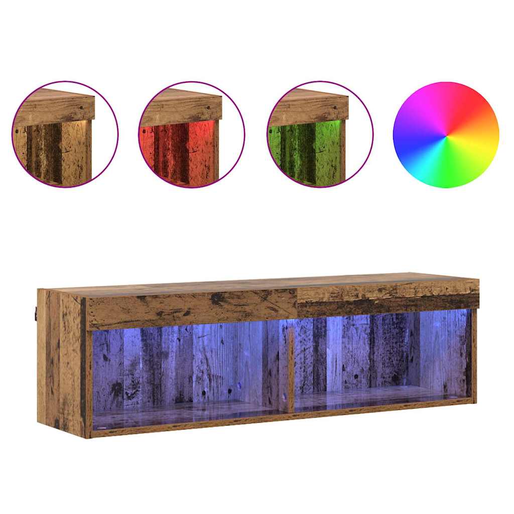 vidaXL TV Cabinet Set Old Wood 100 x 30 x 30 cm Engineered Wood