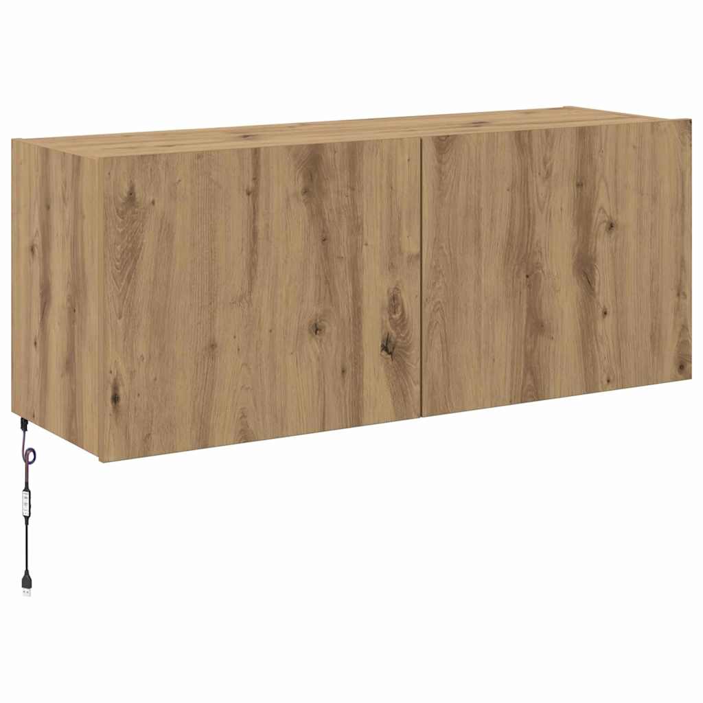 vidaXL TV Wall Cabinet Artisan Oak Engineered Wood
