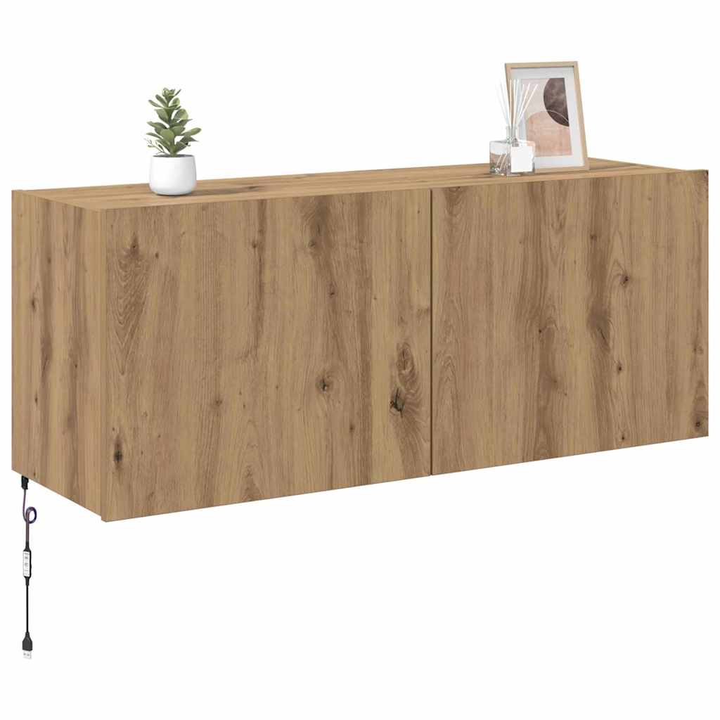 vidaXL TV Wall Cabinet Artisan Oak Engineered Wood