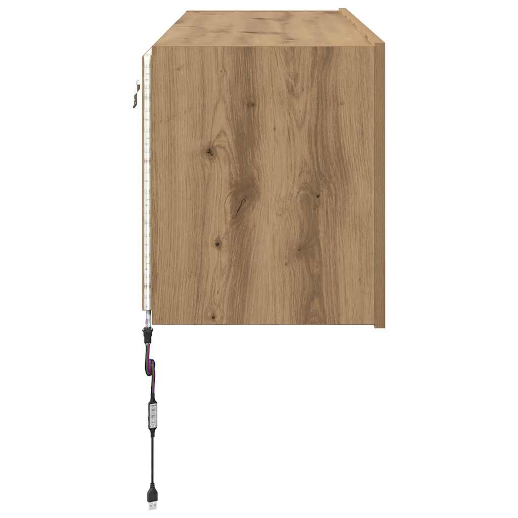 vidaXL TV Wall Cabinet Artisan Oak Engineered Wood