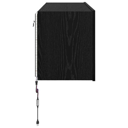 vidaXL TV Wall Cabinet Black Oak 100 x 35 x 41 cm Engineered Wood