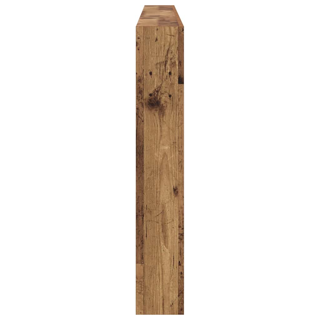 vidaXL Headboard with Shelf Old Wood 200 x 17 x 102 cm Engineered Wood