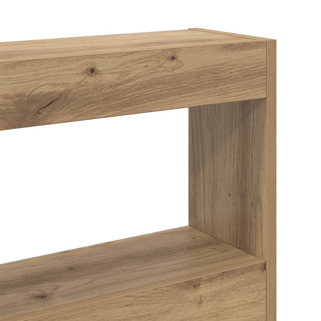 vidaXL Headboard Artisan Oak 200 x 17 x 102 cm Engineered Wood