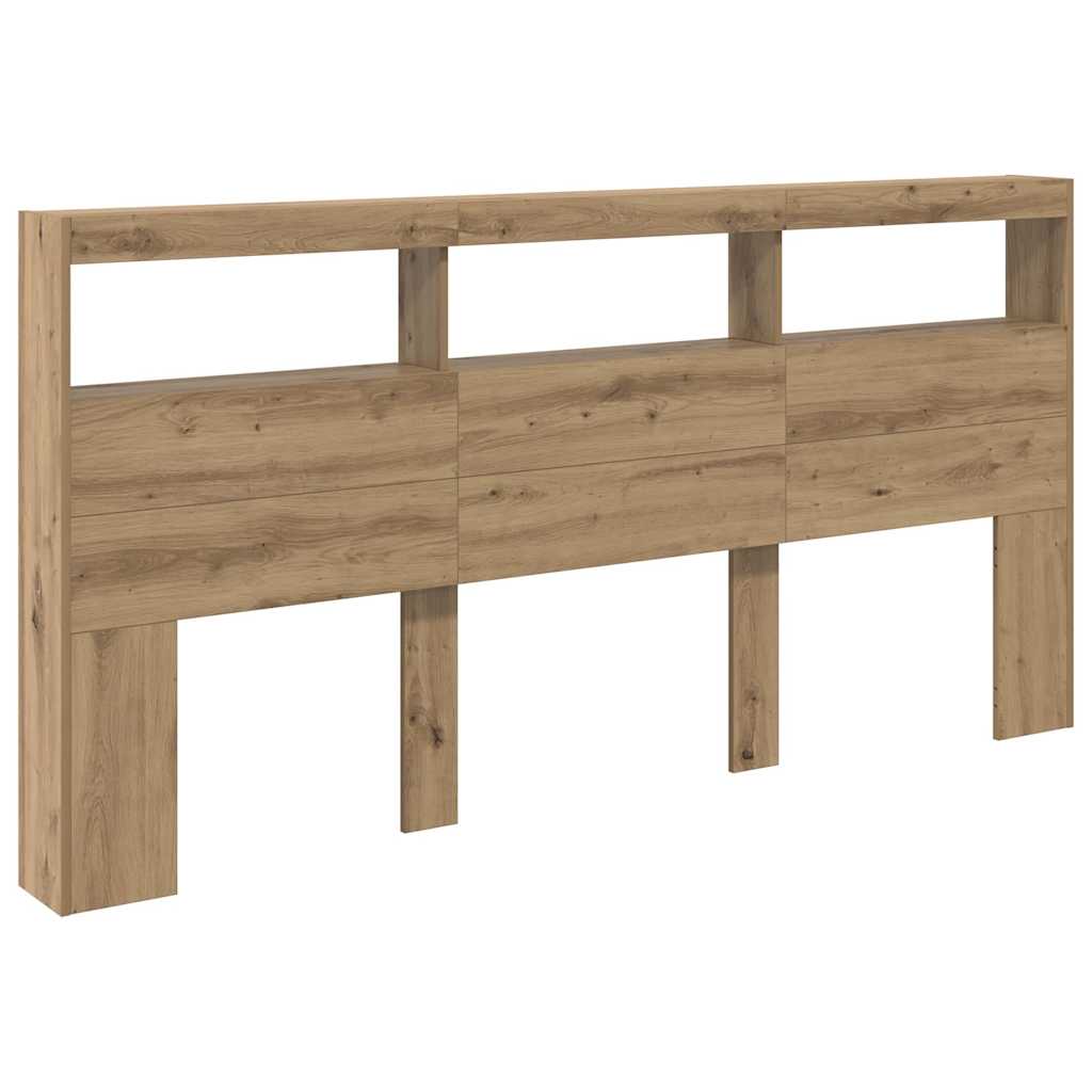 vidaXL Headboard Artisan Oak 200 x 17 x 102 cm Engineered Wood