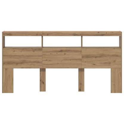 vidaXL Headboard Artisan Oak 200 x 17 x 102 cm Engineered Wood
