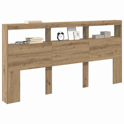 vidaXL Headboard Artisan Oak 200 x 17 x 102 cm Engineered Wood