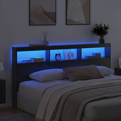 vidaXL Headboard Black Oak Engineered Wood