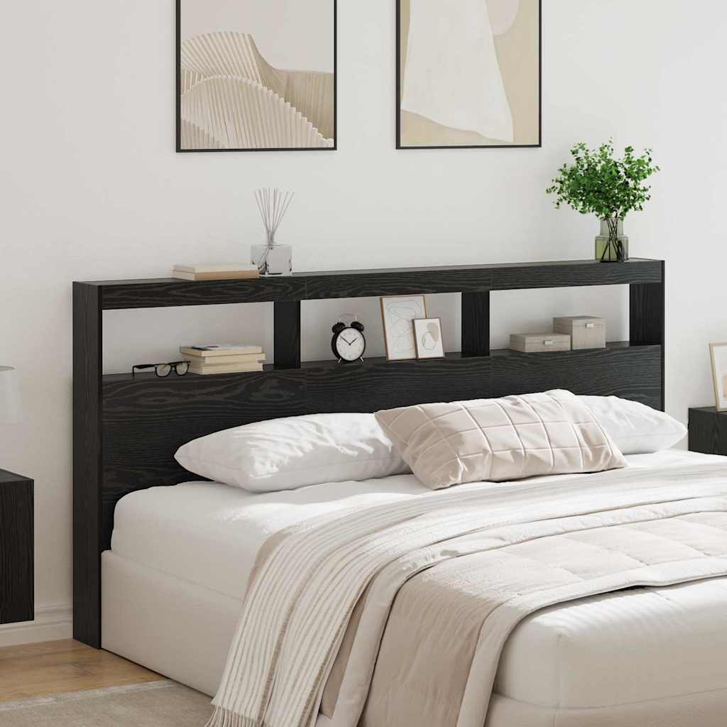 vidaXL Headboard Black Oak Engineered Wood