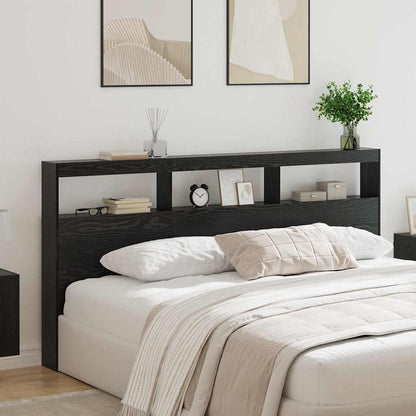 vidaXL Headboard Black Oak Engineered Wood