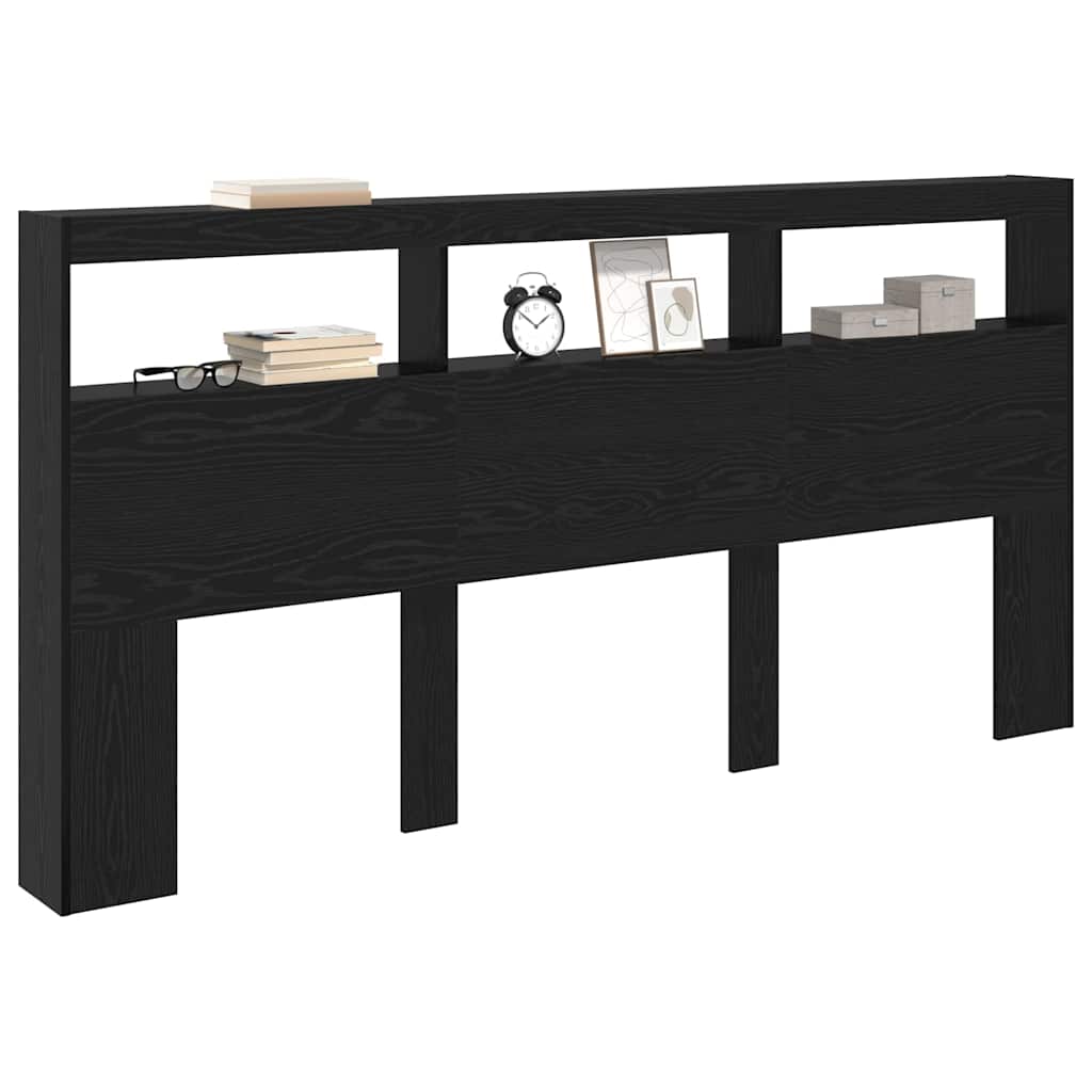 vidaXL Headboard Black Oak Engineered Wood