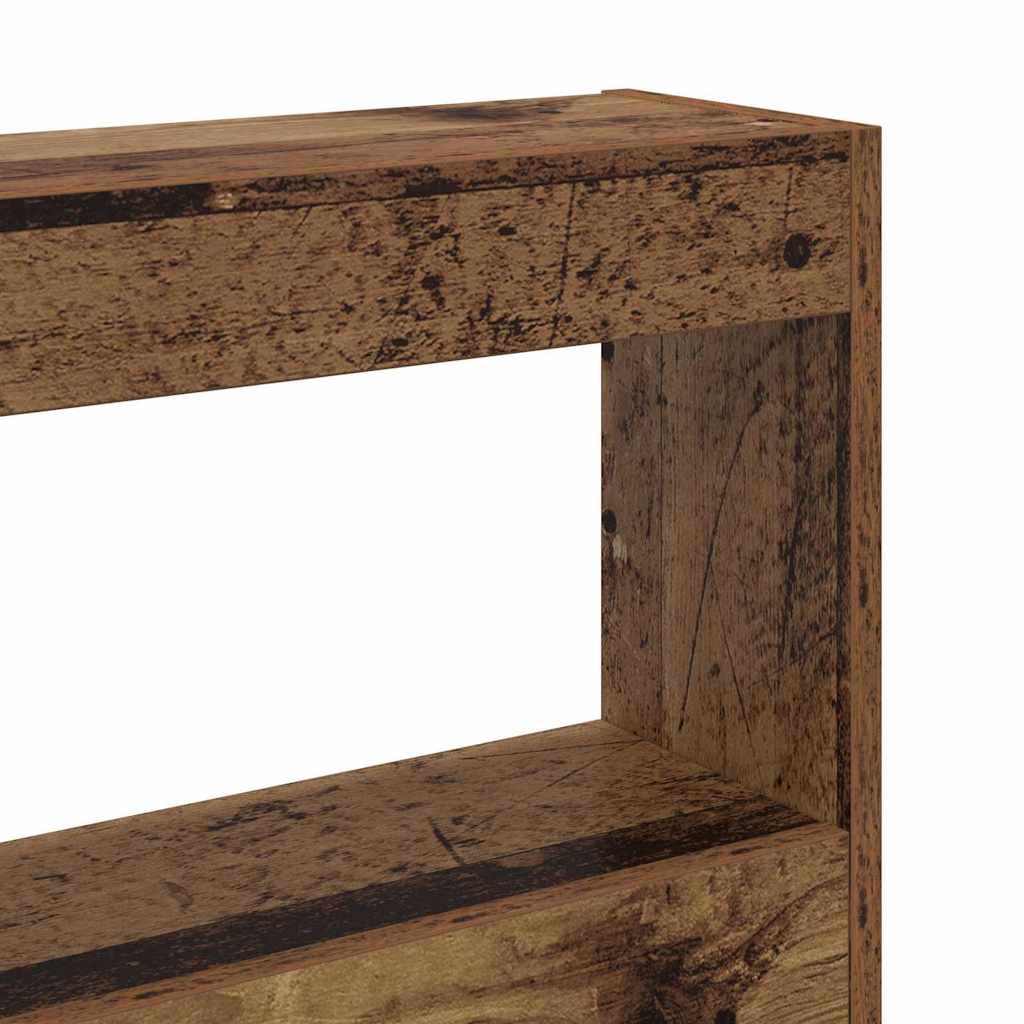 vidaXL Headboard with Shelf Old Wood 220 x 17 x 102 cm Engineered Wood