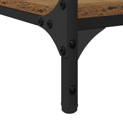 vidaXL Desk with Shelf Old Wood 140 x 50 x 75 cm Engineered Wood