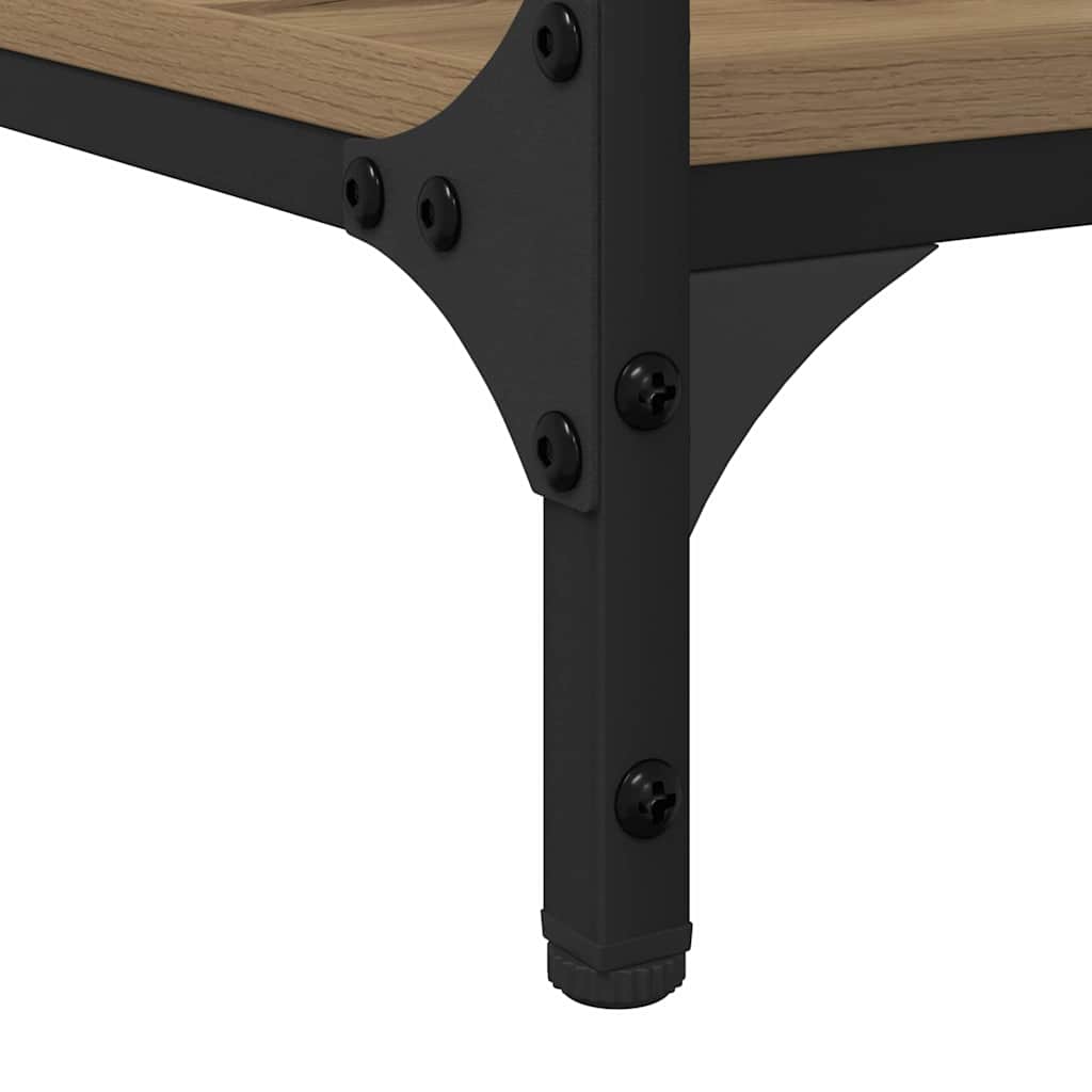 vidaXL Desk with Shelf Artisan Oak 140 x 50 x 75 cm Engineered Wood