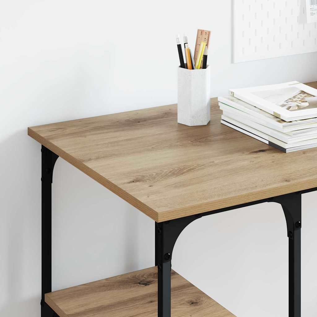 vidaXL Desk Artisan Oak Engineered Wood 140 x 50 x 75 cm
