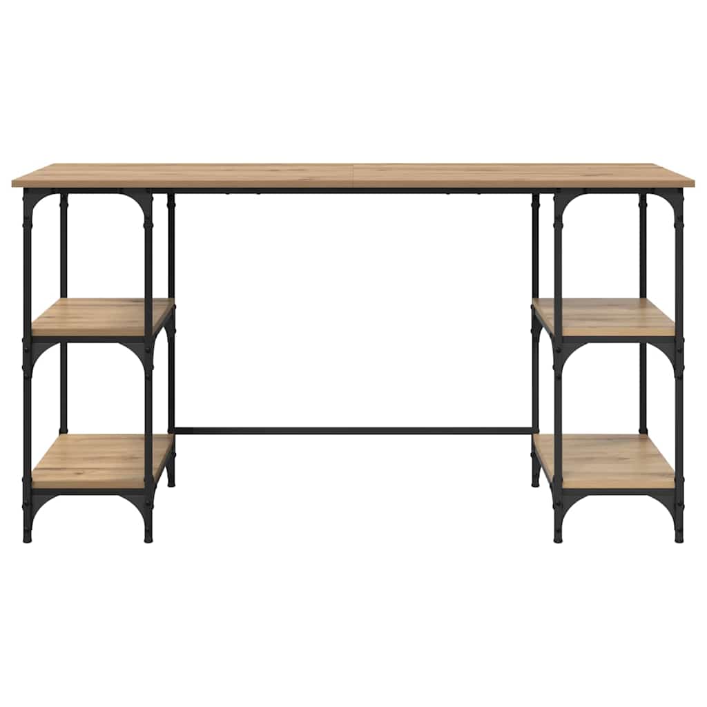 vidaXL Desk Artisan Oak Engineered Wood 140 x 50 x 75 cm