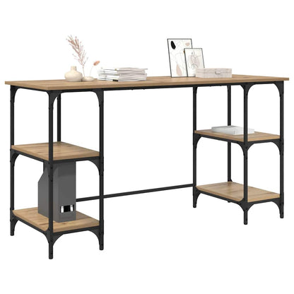 vidaXL Desk Artisan Oak Engineered Wood 140 x 50 x 75 cm