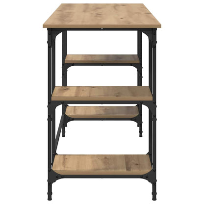 vidaXL Desk Artisan Oak Engineered Wood 140 x 50 x 75 cm