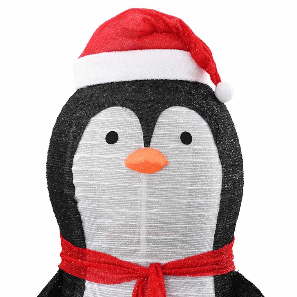 vidaXL Snow Penguin Figure Warm White 78 x 88 x 180 cm Fabric