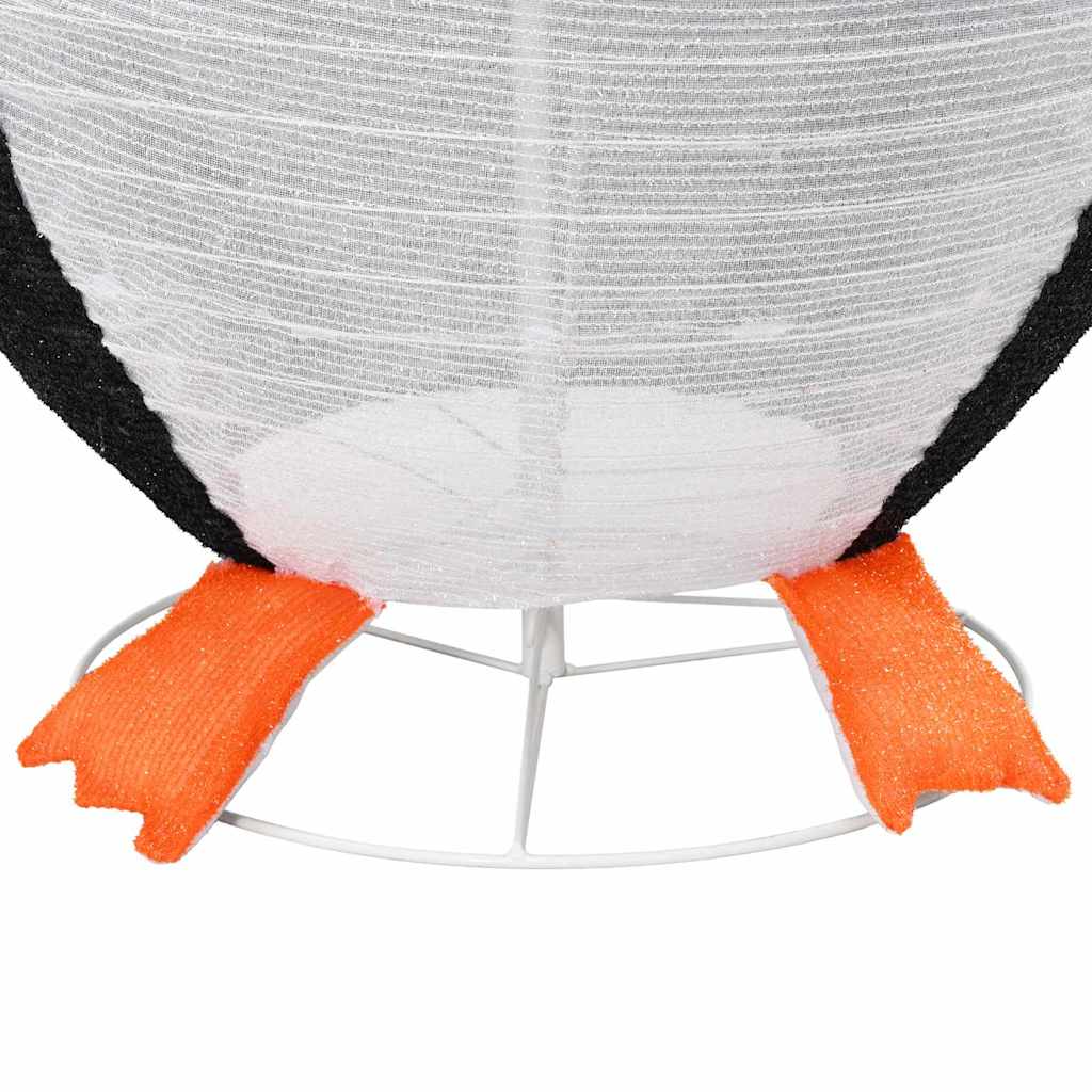 vidaXL Snow Penguin Figure Warm White 78 x 88 x 180 cm Fabric