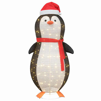 vidaXL Snow Penguin Figure Warm White 78 x 88 x 180 cm Fabric