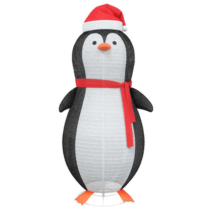 vidaXL Snow Penguin Figure Warm White 78 x 88 x 180 cm Fabric