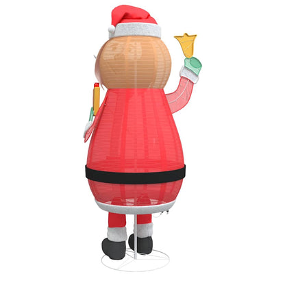 vidaXL Christmas Santa Claus Warm White 100 x 180 cm Fabric