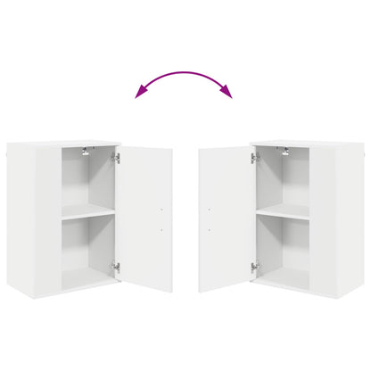 vidaXL TV Cabinet Set Wall-mounted 4 pcs White Engineered wood