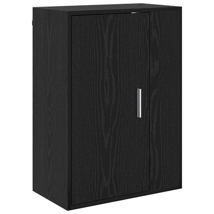 vidaXL TV Cabinet Set Wall-mounted 4 pcs Black Oak Engineered wood