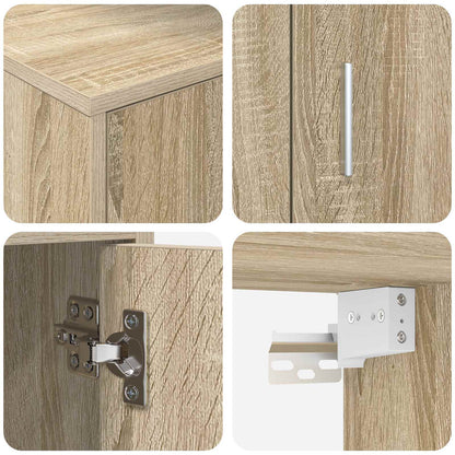 vidaXL TV Cabinet Set Wall-mounted 4 pcs Sonoma Oak Engineered wood