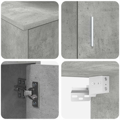 vidaXL TV Cabinet Set Wall-mounted 4 pcs Concrete Grey Engineered wood