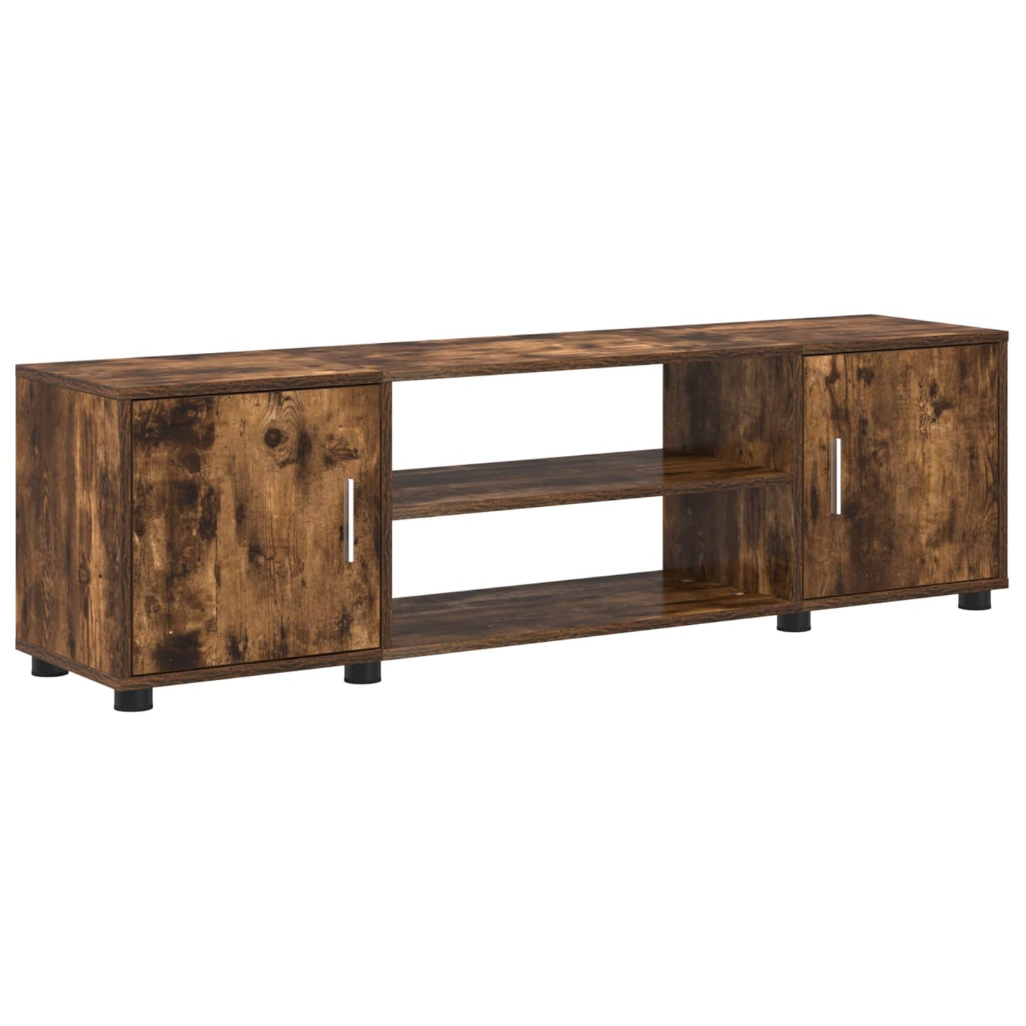 vidaXL TV Cabinet Set Wall-mounted 4 pcs Somoked Oak Engineered wood