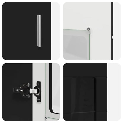 vidaXL Highboard FLORIN Black 60 x 35 x 182 cm Engineered Wood