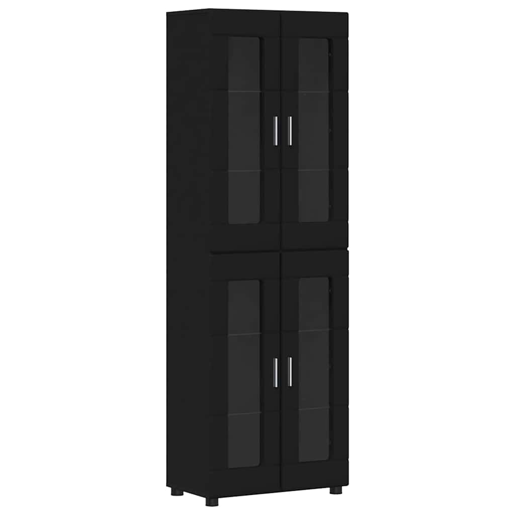 vidaXL Highboard FLORIN Black 60 x 35 x 182 cm Engineered Wood