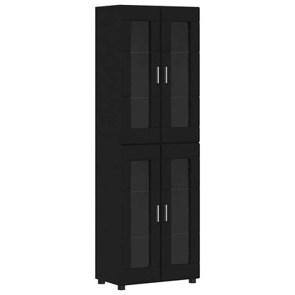 vidaXL Highboard FLORIN Black 60 x 35 x 182 cm Engineered Wood