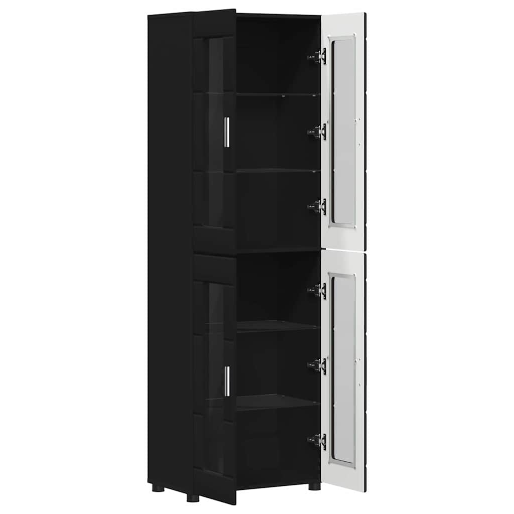 vidaXL Highboard FLORIN Black 60 x 35 x 182 cm Engineered Wood