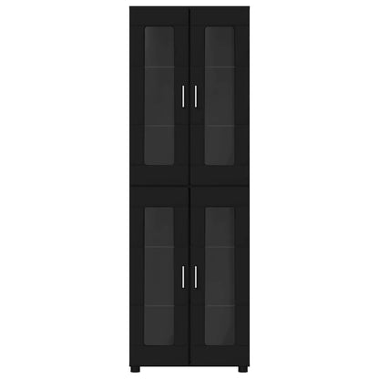 vidaXL Highboard FLORIN Black 60 x 35 x 182 cm Engineered Wood