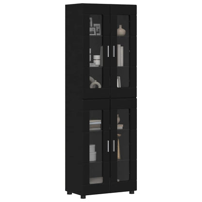 vidaXL Highboard FLORIN Black 60 x 35 x 182 cm Engineered Wood