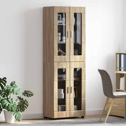 vidaXL Highboard FLORIN 60 x 35 x 182 cm Sonoma Oak Engineered Wood