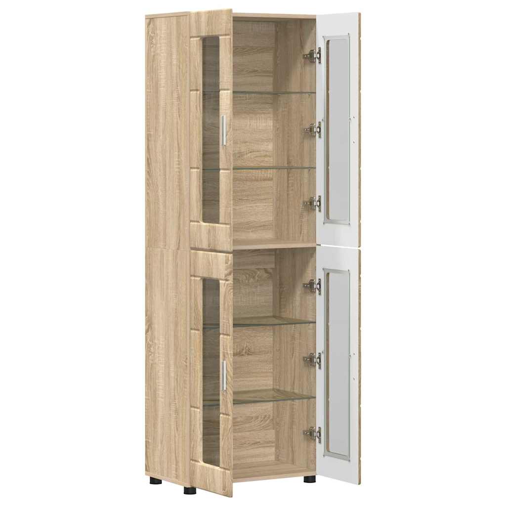 vidaXL Highboard FLORIN 60 x 35 x 182 cm Sonoma Oak Engineered Wood