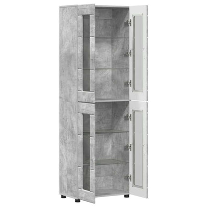 vidaXL Highboard FLORIN 60 x 35 x 182 cm Concrete Grey Engineered Wood