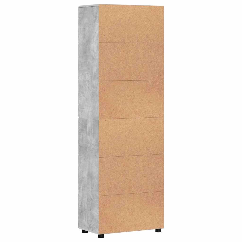 vidaXL Highboard FLORIN 60 x 35 x 182 cm Concrete Grey Engineered Wood